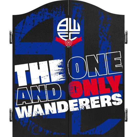 Bolton Wanderers Dartboard Cabinet - Official Licensed - BWFC - C4 - Black - The One and Only