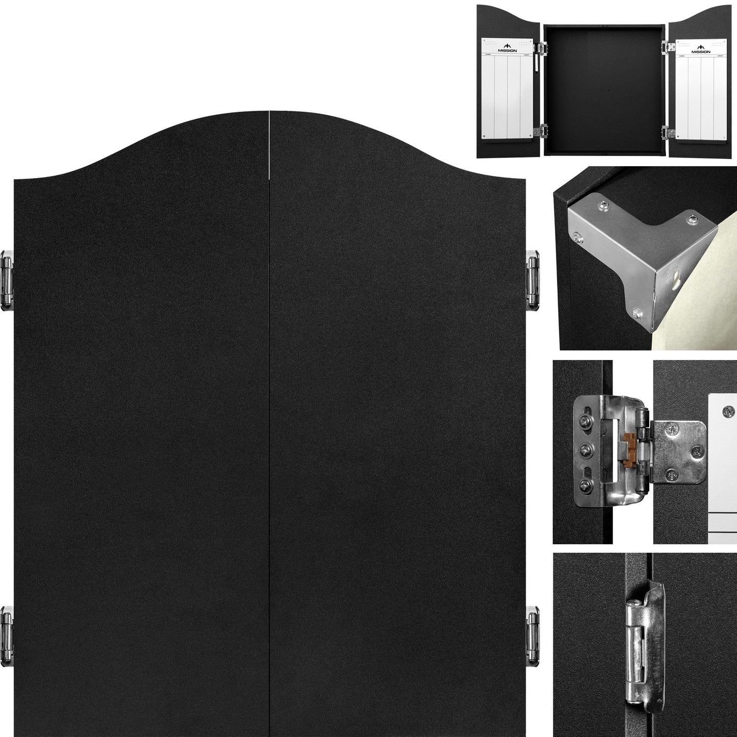 Mission Dartboard Cabinet - Deluxe Quality - Plain Black