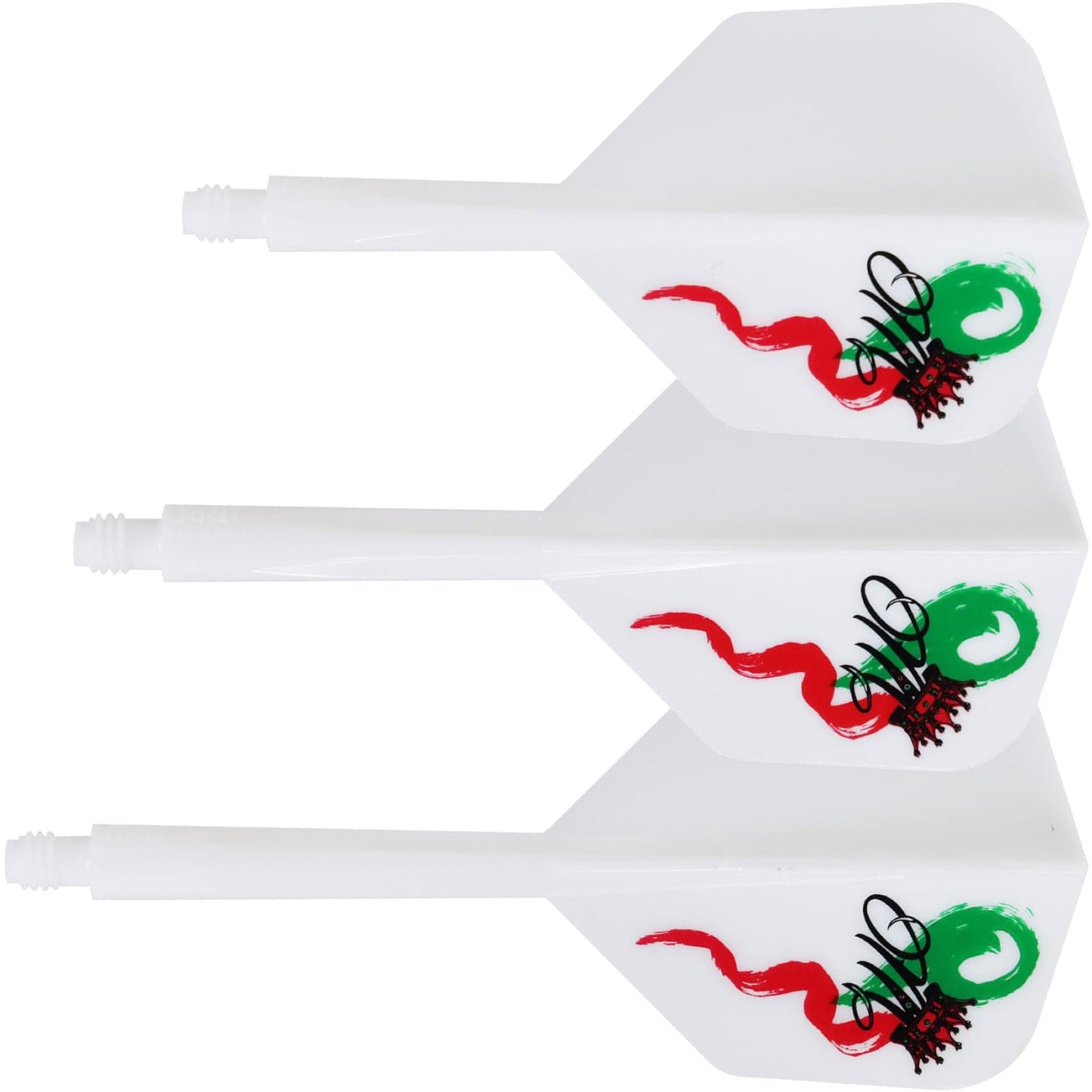 Condor AXE Dart Flights - Small - Red Crown - White