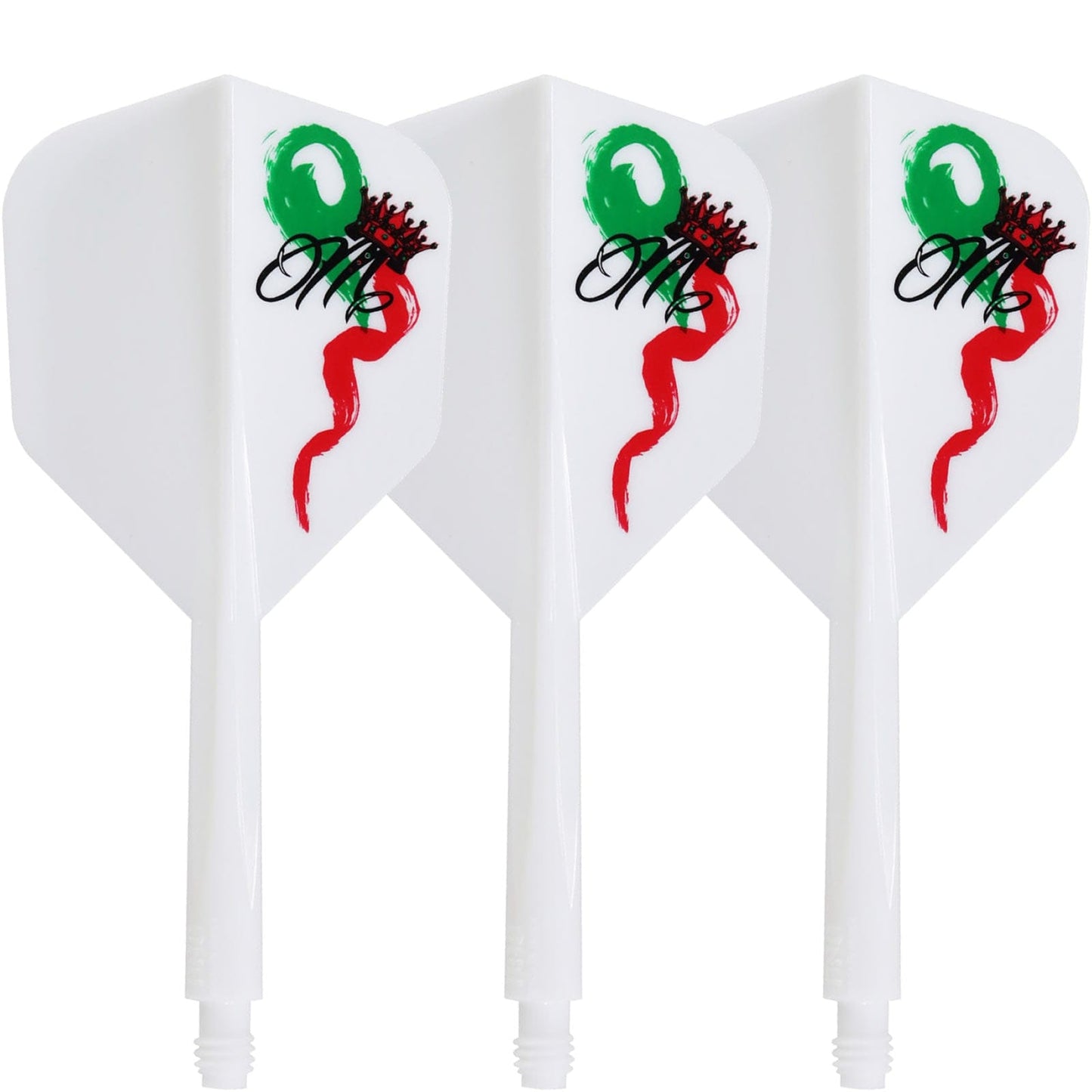 Condor AXE Dart Flights - Small - Red Crown - White