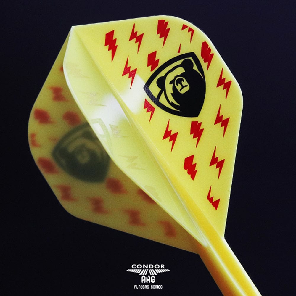 Condor AXE Player Series Dart Flights - Miyu Miyawaki - Thunderbolt Bear - Standard - Yellow