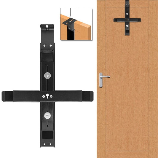 Portable Door Hanger Pro - with Wall Bracket Pro - System - Black