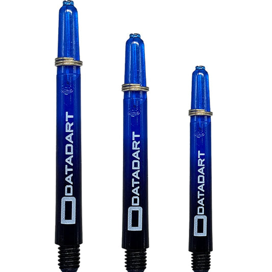 Datadart Argon Shafts - Polycarbonate Dart Stems - Black & Blue Medium