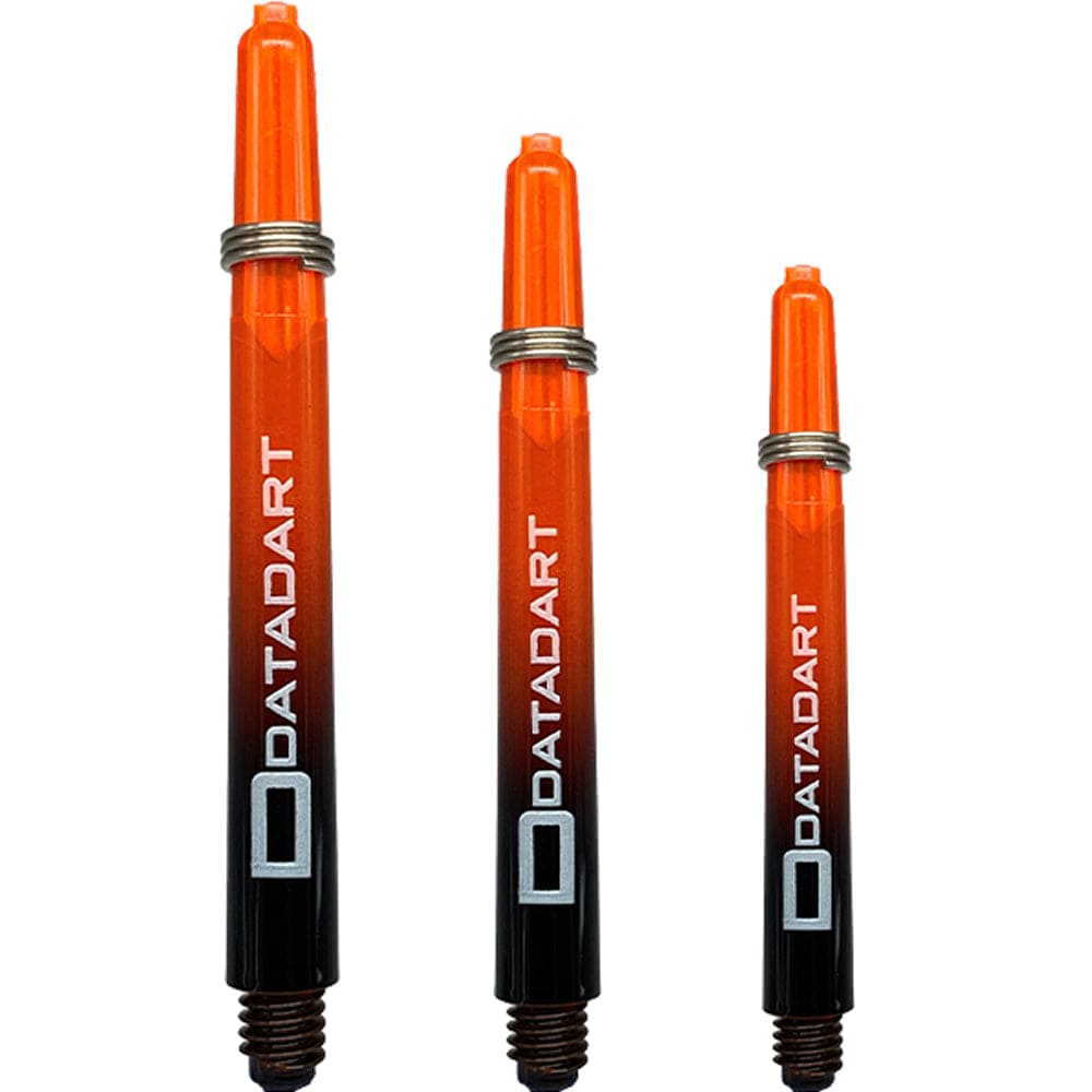 Datadart Argon Shafts - Polycarbonate Dart Stems - Black & Orange Medium
