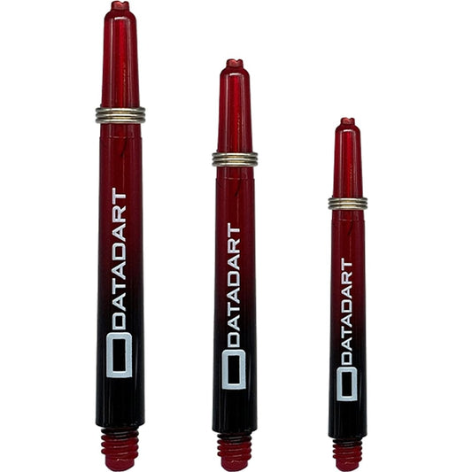 Datadart Argon Shafts - Polycarbonate Dart Stems - Black & Red Medium