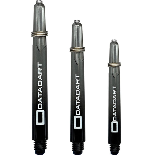 Datadart Argon Shafts - Polycarbonate Dart Stems - Black & Grey Medium