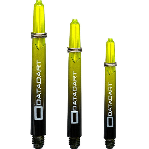 Datadart Argon Shafts - Polycarbonate Dart Stems - Black & Yellow