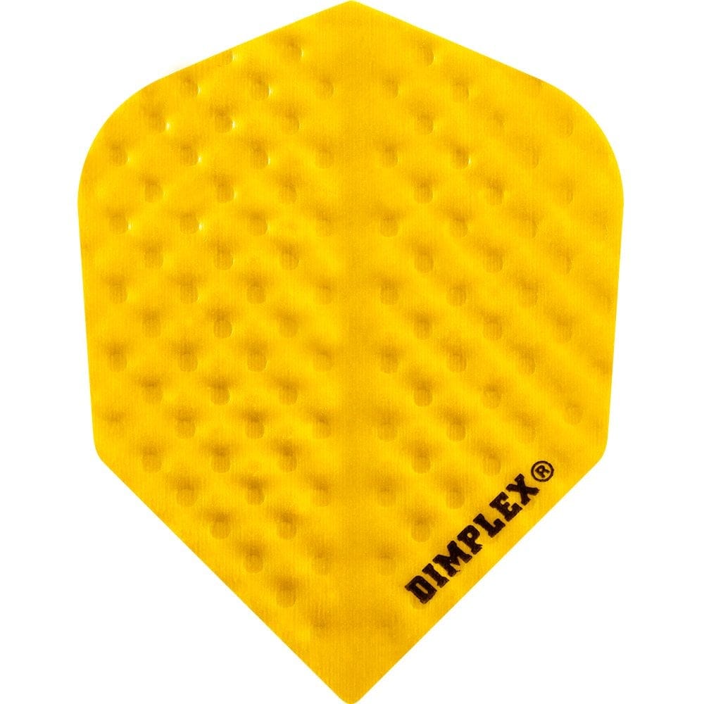Harrows Dimplex Dart Flights - Standard Shape - Plain Colours Plain Yellow