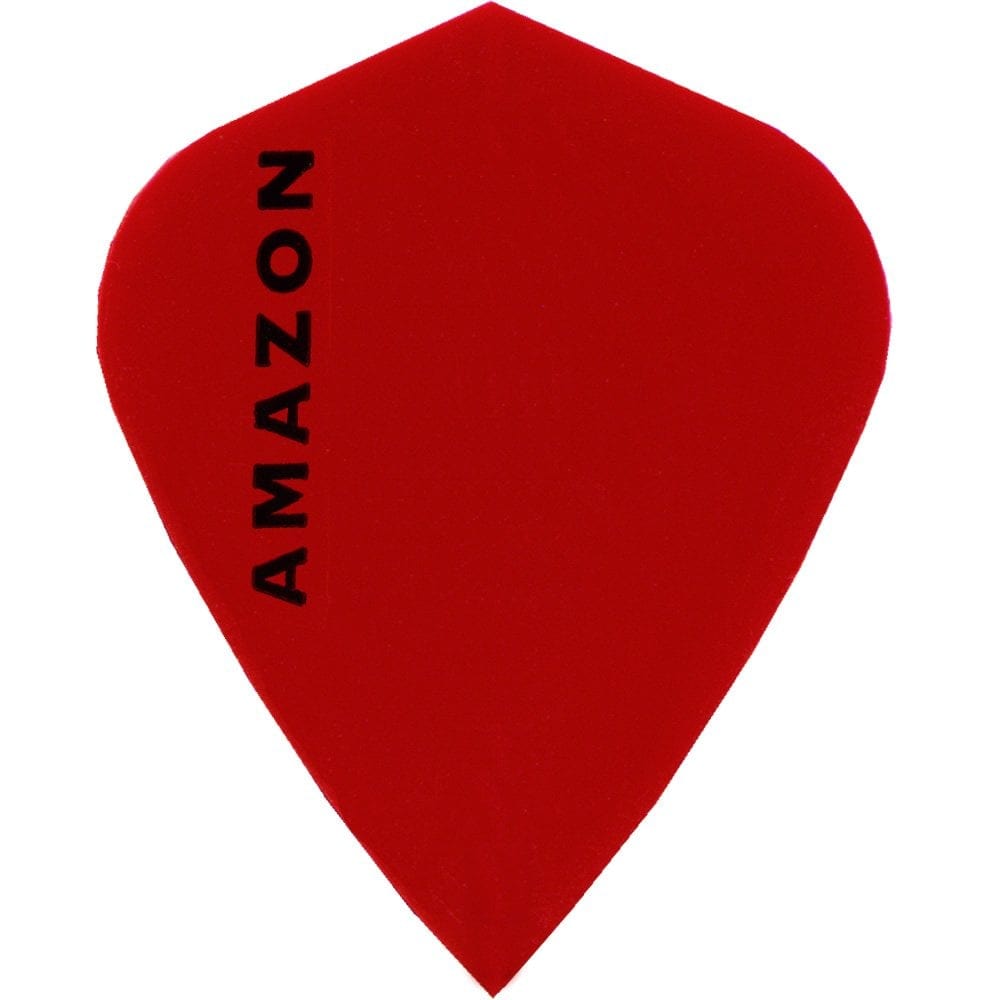 Amazon Dart Flights - Kite Shape - 100 Micron Red