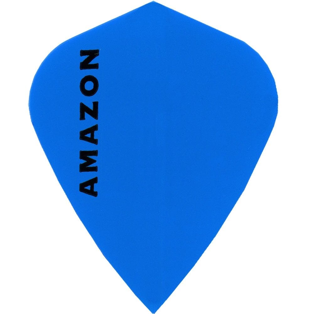 Amazon Dart Flights - Kite Shape - 100 Micron Blue