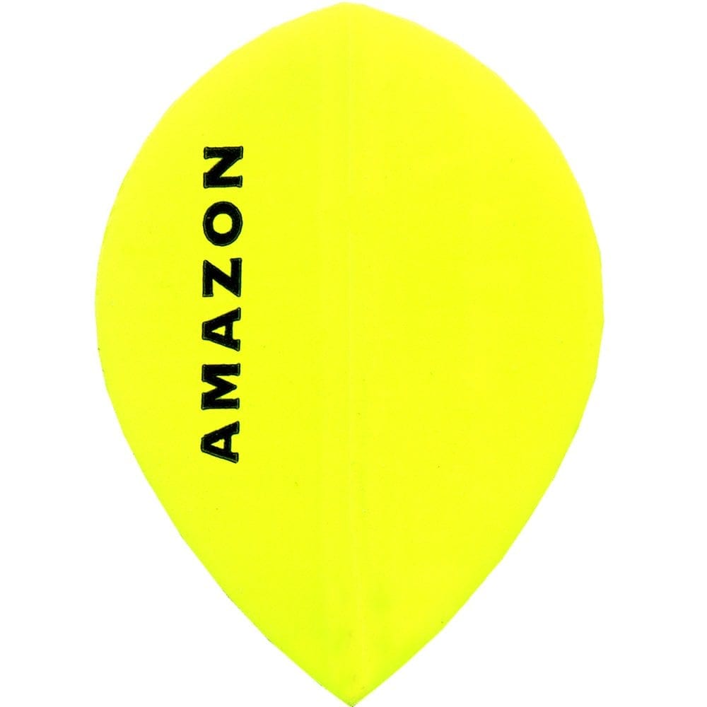 Amazon Dart Flights - Pear Shape - 100 Micron Yellow