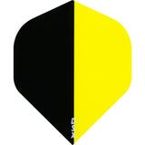 *Designa Two Tone Contrast Dart Flights - Std Black Yellow