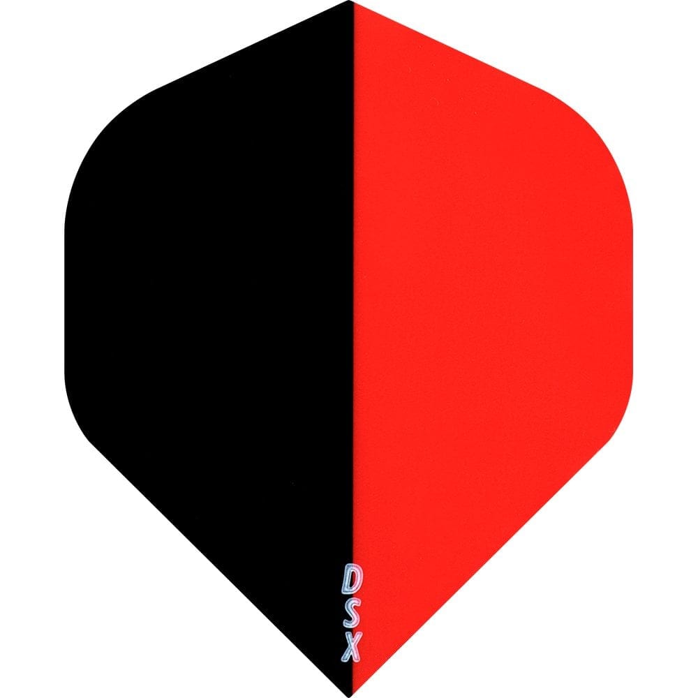 *Designa Two Tone Contrast Dart Flights - Std Black Red
