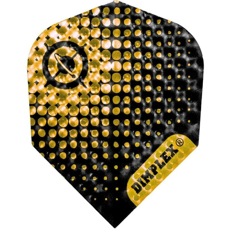 Harrows Dimplex Dart Flights - Standard Shape - Globe - Black Gold
