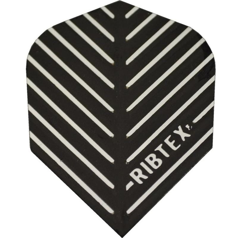 Ribtex Dart Flights - Standard Shape - Stripes Black Silver