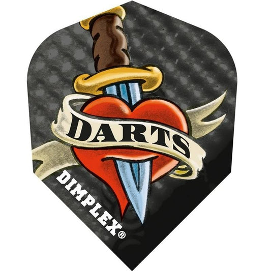 Harrows Dimplex Dart Flights - Standard Shape - Heart Dagger
