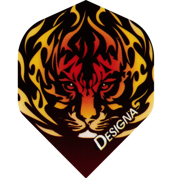 *Designa Dart Flights - Extra Strong - Std - Tiger in Flames