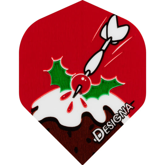 Designa Dart Flights - Extra Strong - Std - Christmas Pudding