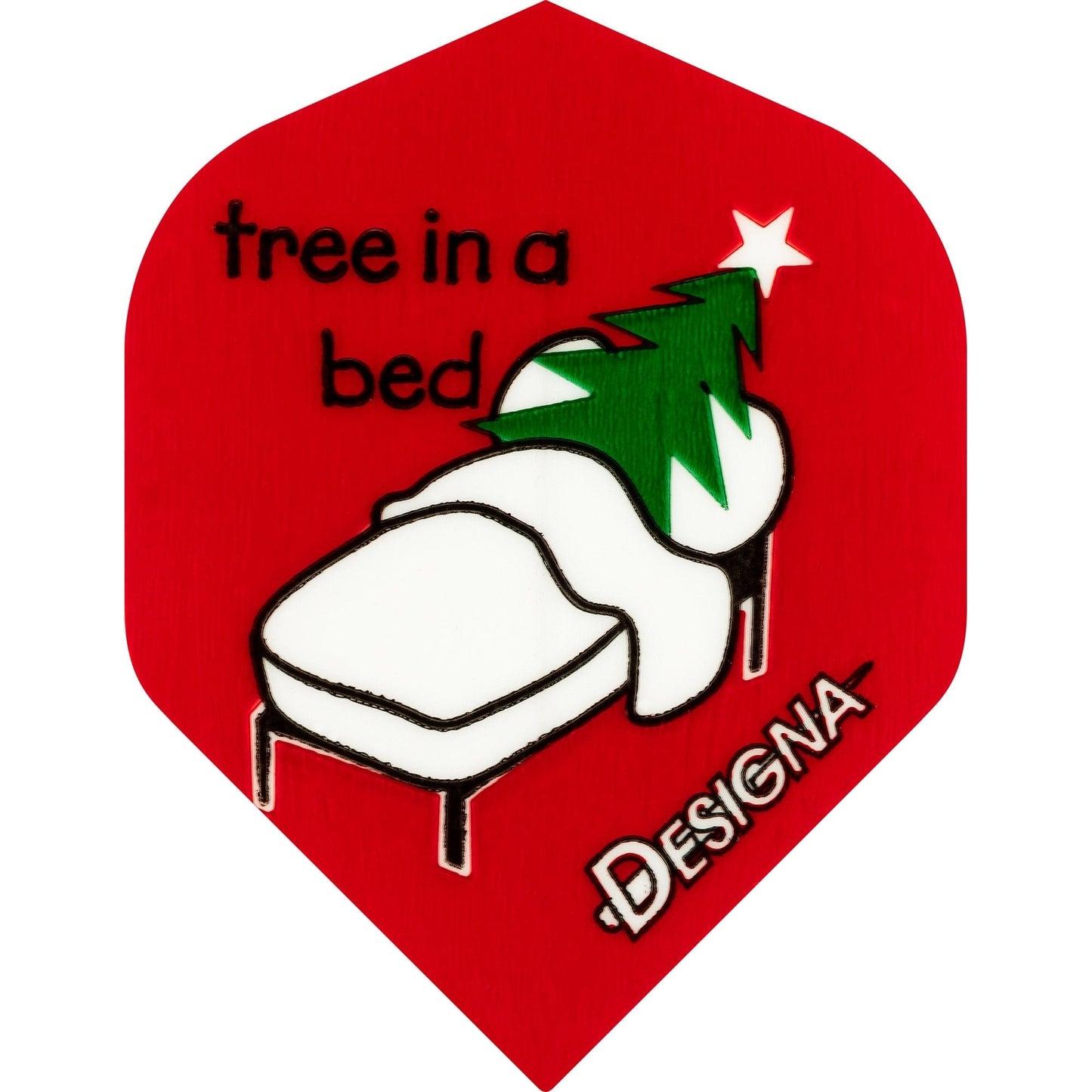 Designa Dart Flights - Extra Strong - Std - Christmas Tree in a Bed
