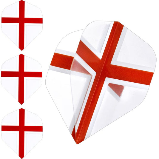 Dart Flights - Poly Metronic - Extra Strong - Std - St George Cross