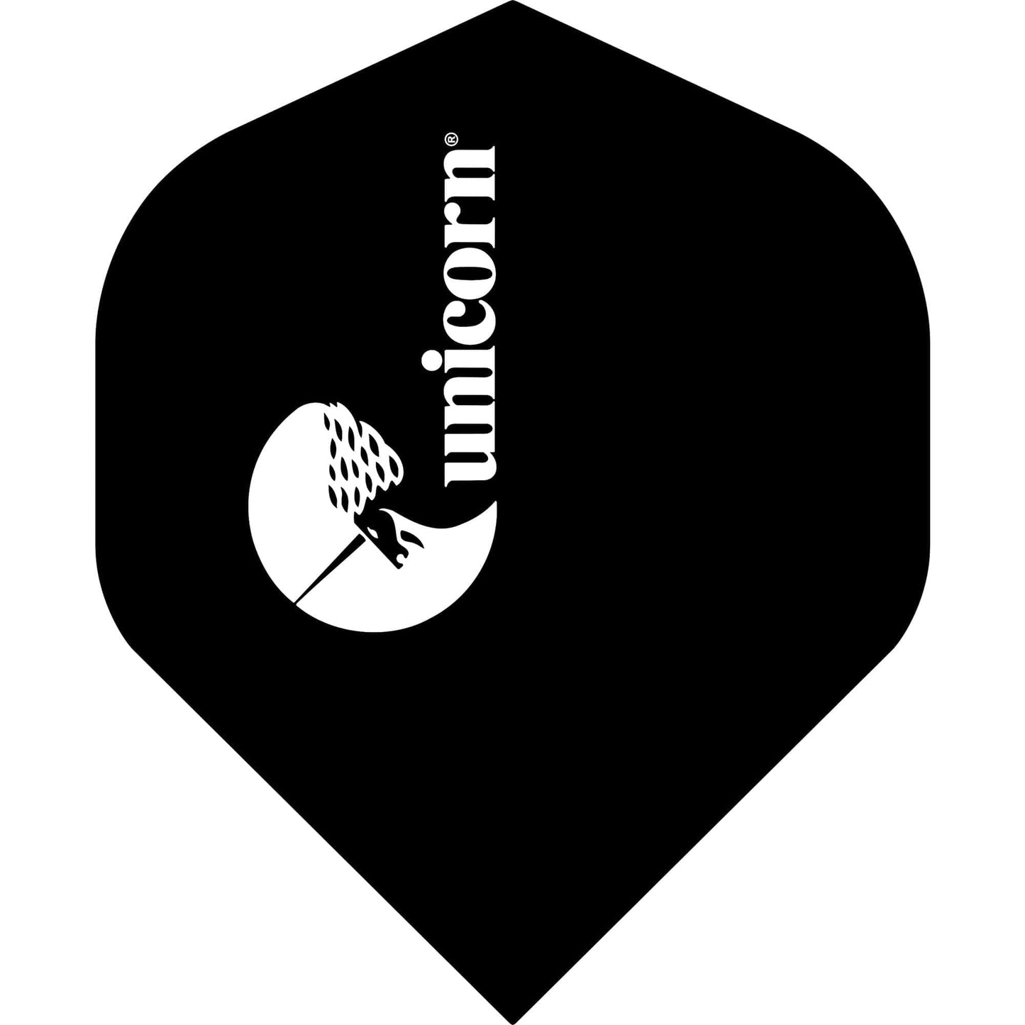 Unicorn Q Dart Flights - Q.75 - Big Wing - Logo Black