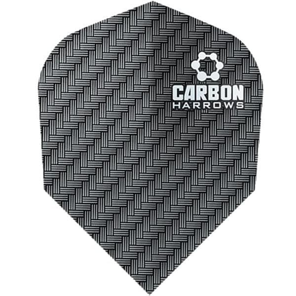 Harrows Carbon Dart Flights - Standard Shape Black