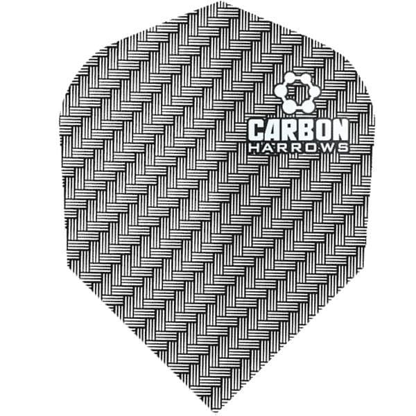 Harrows Carbon Dart Flights - Standard Shape Silver