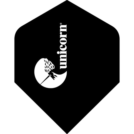 Unicorn Q Dart Flights - Q.75 - Plus Std - Logo - Black Black