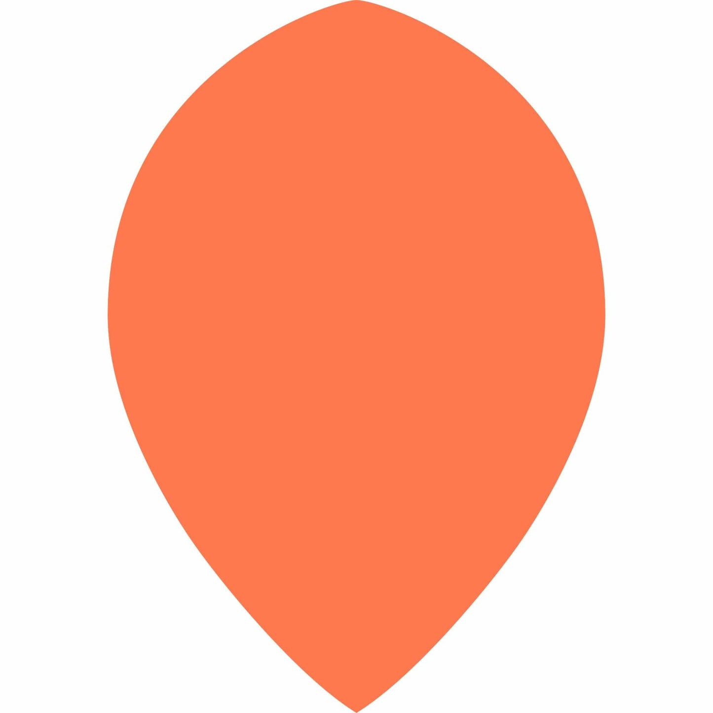 *Dart Flights - Poly Plain Fluoresent - Pear - Fluro Fluro Orange