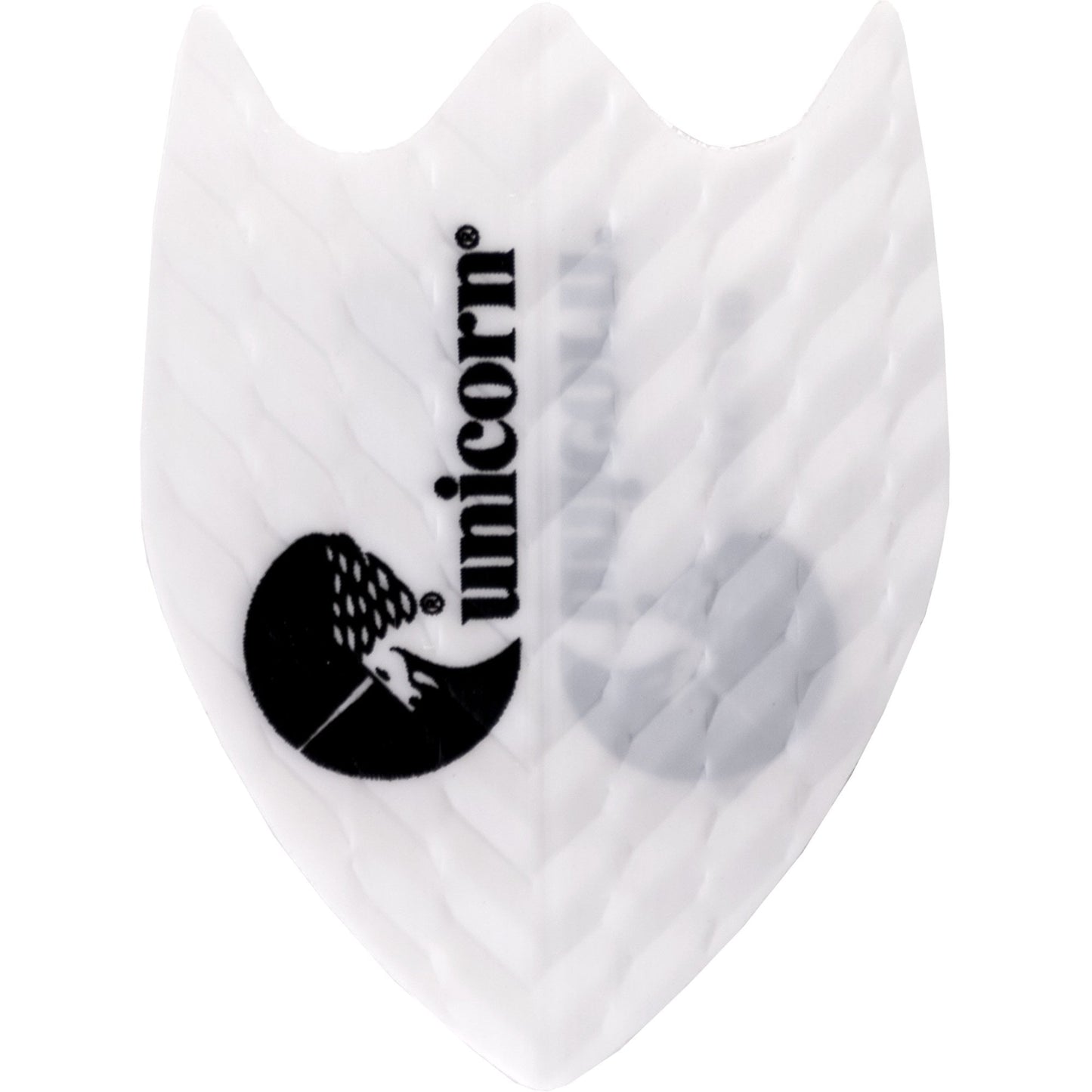 *Unicorn Q Dart Flights - Q.75 - Fin - Logo - Black White