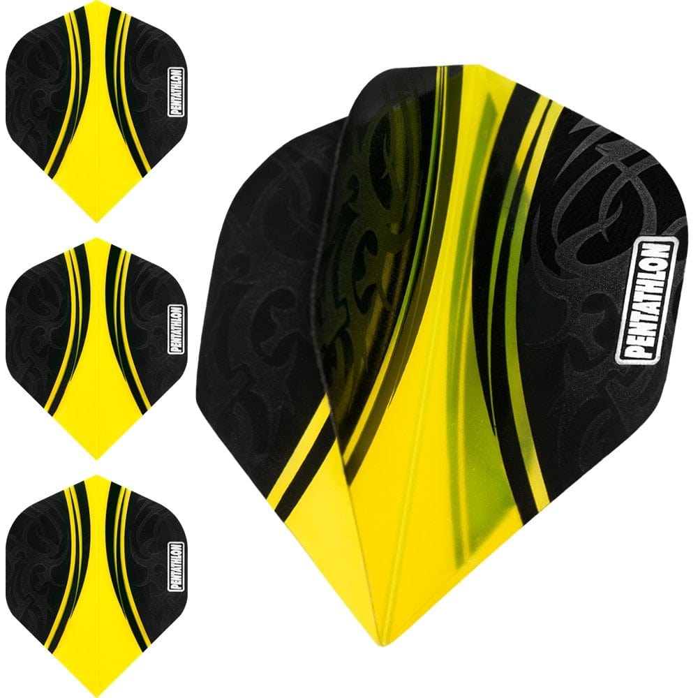 Pentathlon Colour Plus Dart Flights - Extra Strong - Std Yellow