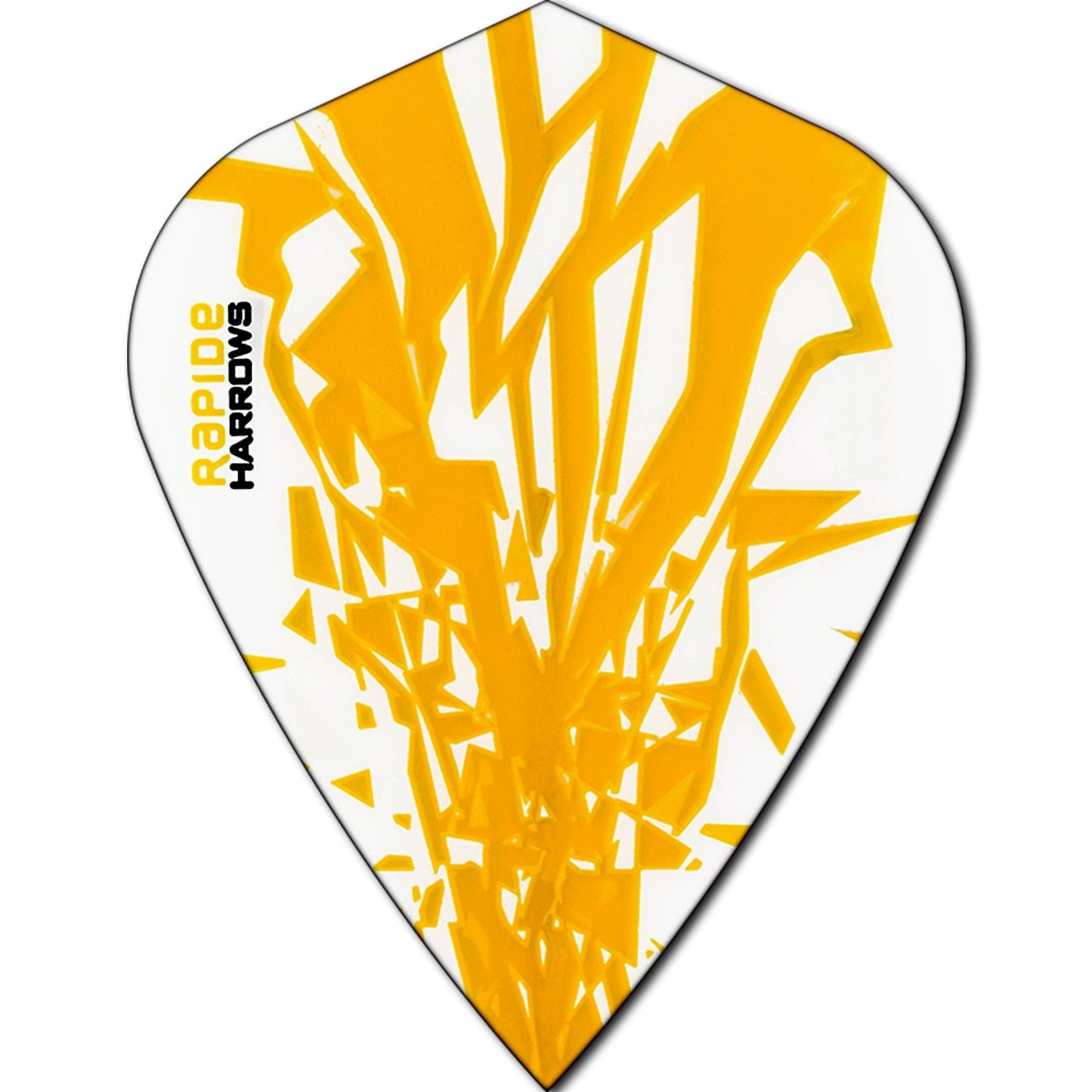 *Harrows Rapide Dart Flights - Kite Shape - 100 Micron Yellow