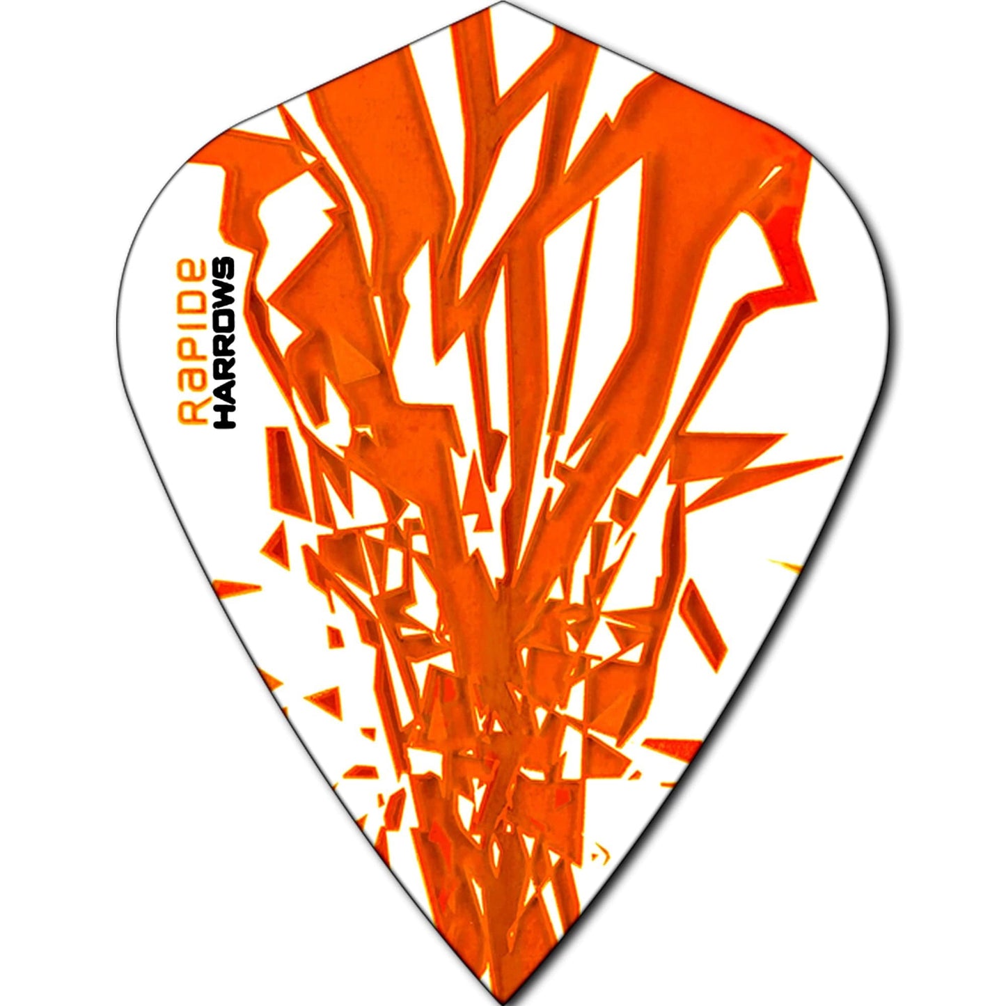 *Harrows Rapide Dart Flights - Kite Shape - 100 Micron Orange