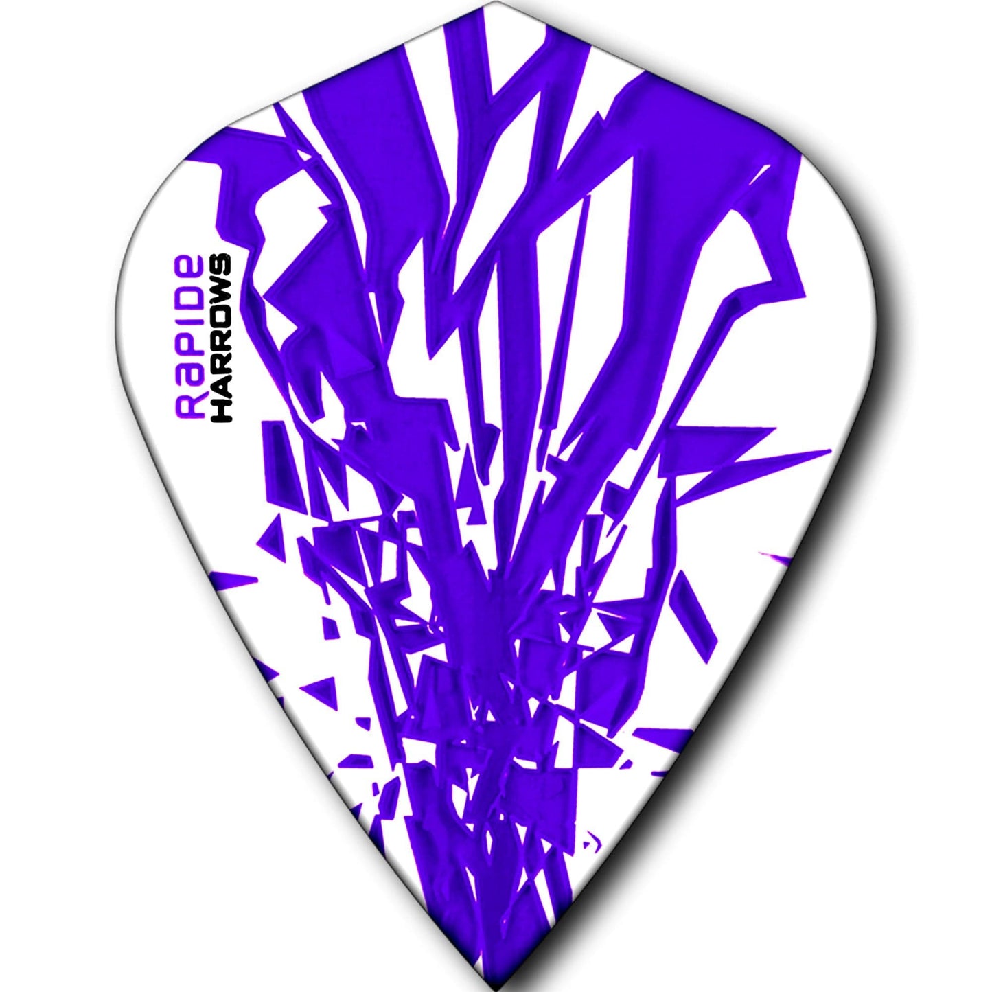 *Harrows Rapide Dart Flights - Kite Shape - 100 Micron Purple