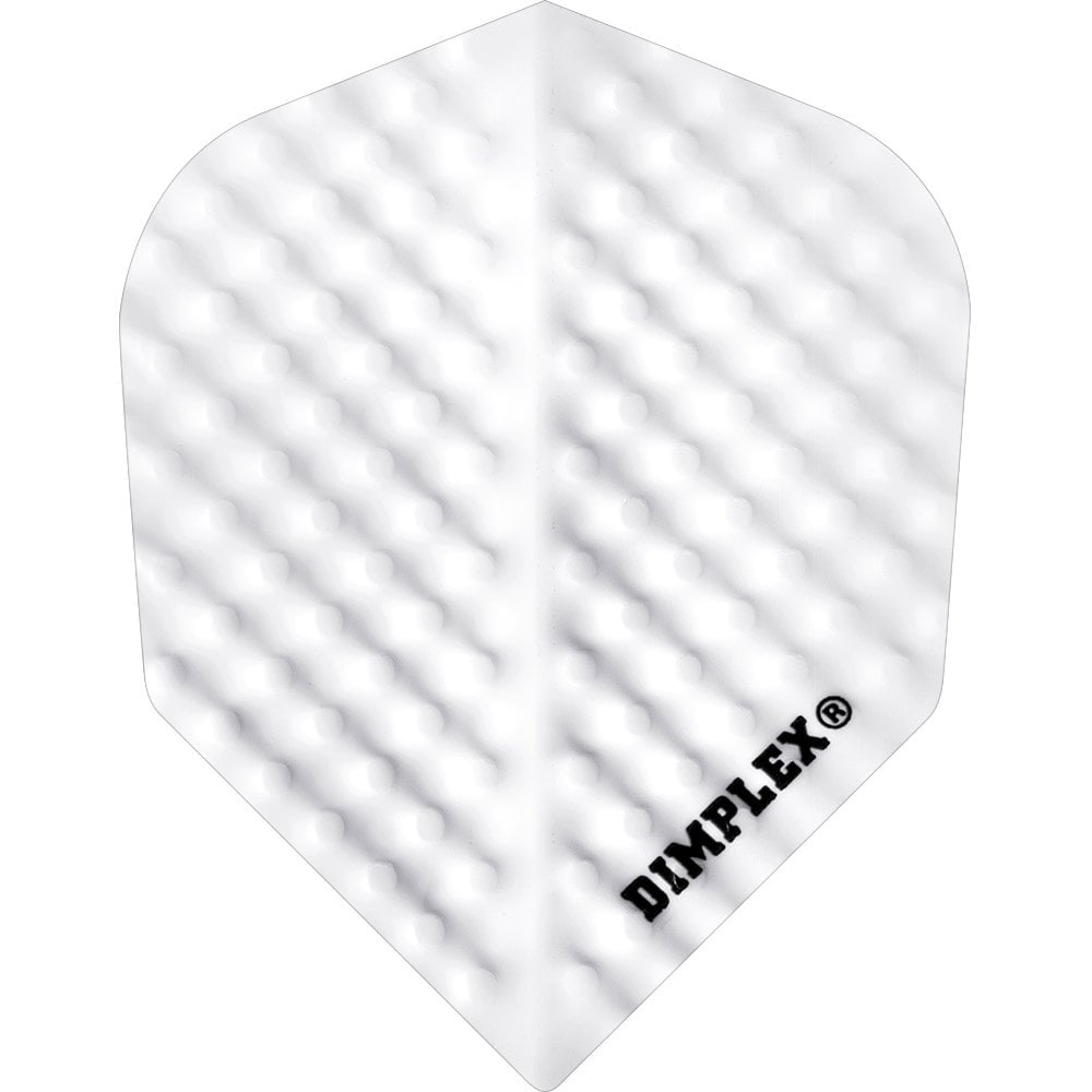 Harrows Dimplex Dart Flights - Standard Shape - Plain Colours Plain White
