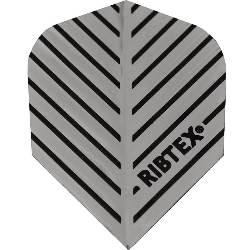 Ribtex Dart Flights - Standard Shape - Stripes Silver Black