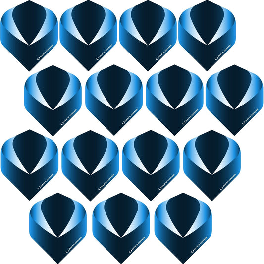 Darts Corner Logo 100 Dart Flights - No2 - Std - 5 Sets - Blue