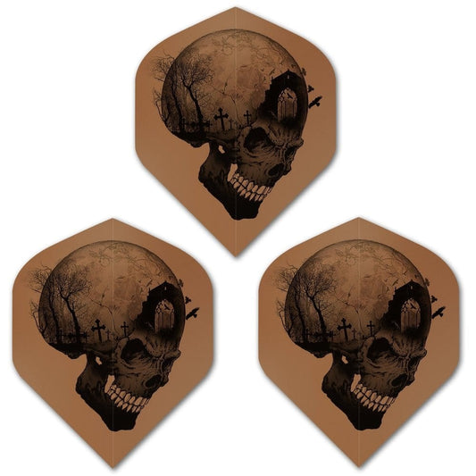 Alchemy Dart Flights - No2 - Std - Copper - Headstone Skull