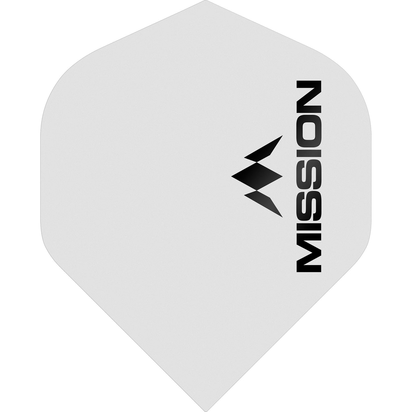 Mission Logo Dart Flights - 100 Micron - No2 - Std - Matt White
