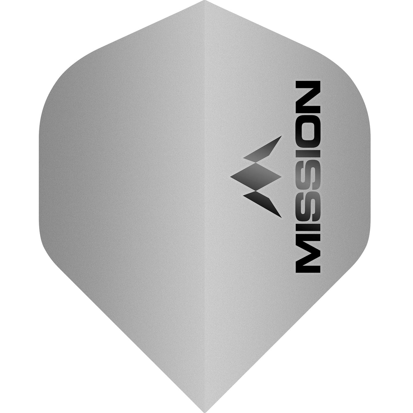 Mission Logo Dart Flights - 100 Micron - No2 - Std - Matt Silver