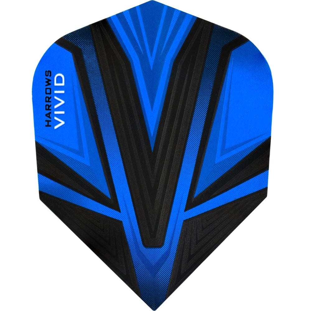 Harrows Vivid Dart Flights - 100 Micron - Std - Aqua Dark Blue