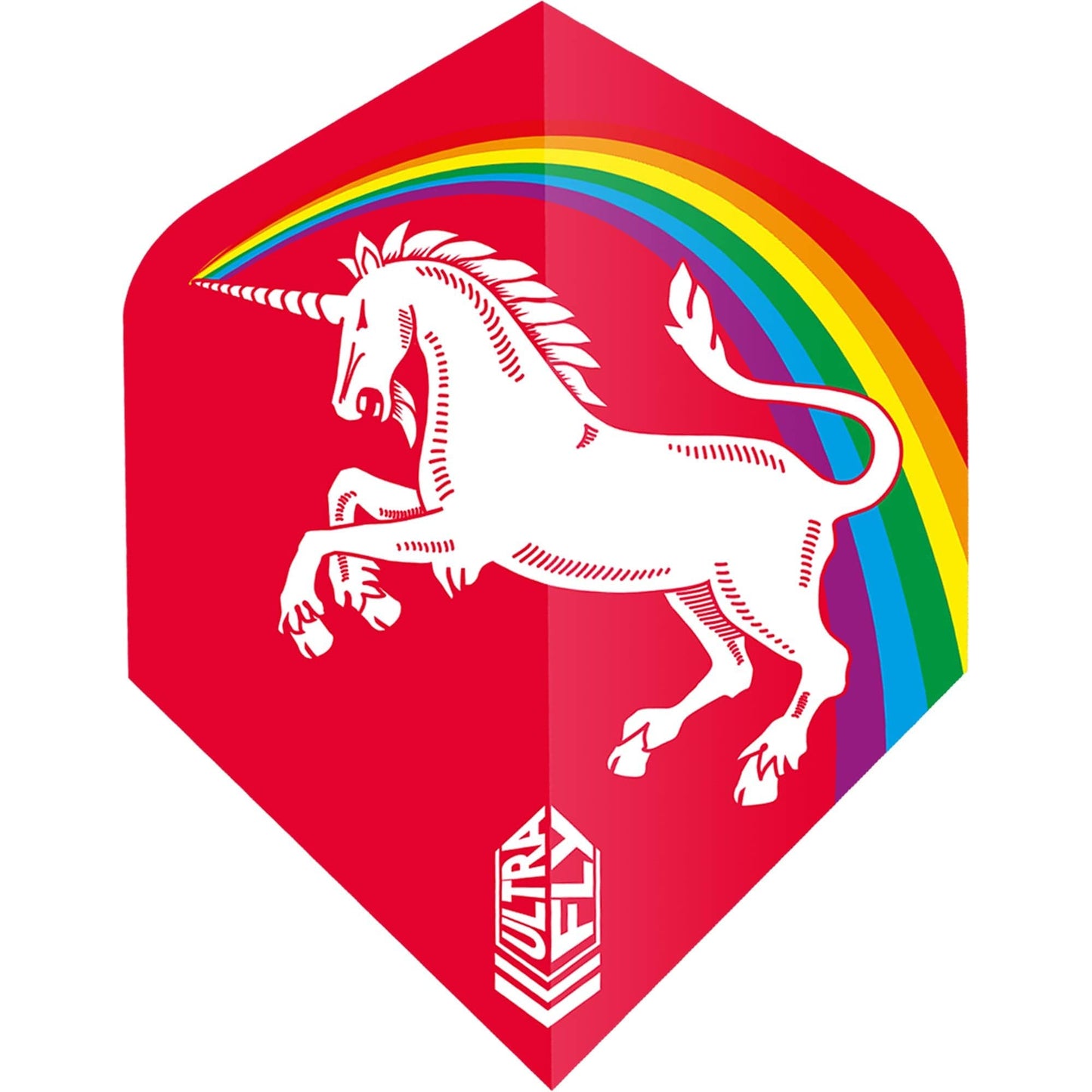 Unicorn Ultrafly Dart Flights - 100 - Plus Std - Rainbow Red