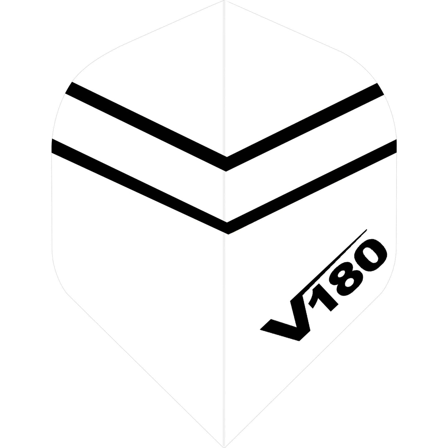 Dart Flights - V180 Transparent - Chevron - Std White