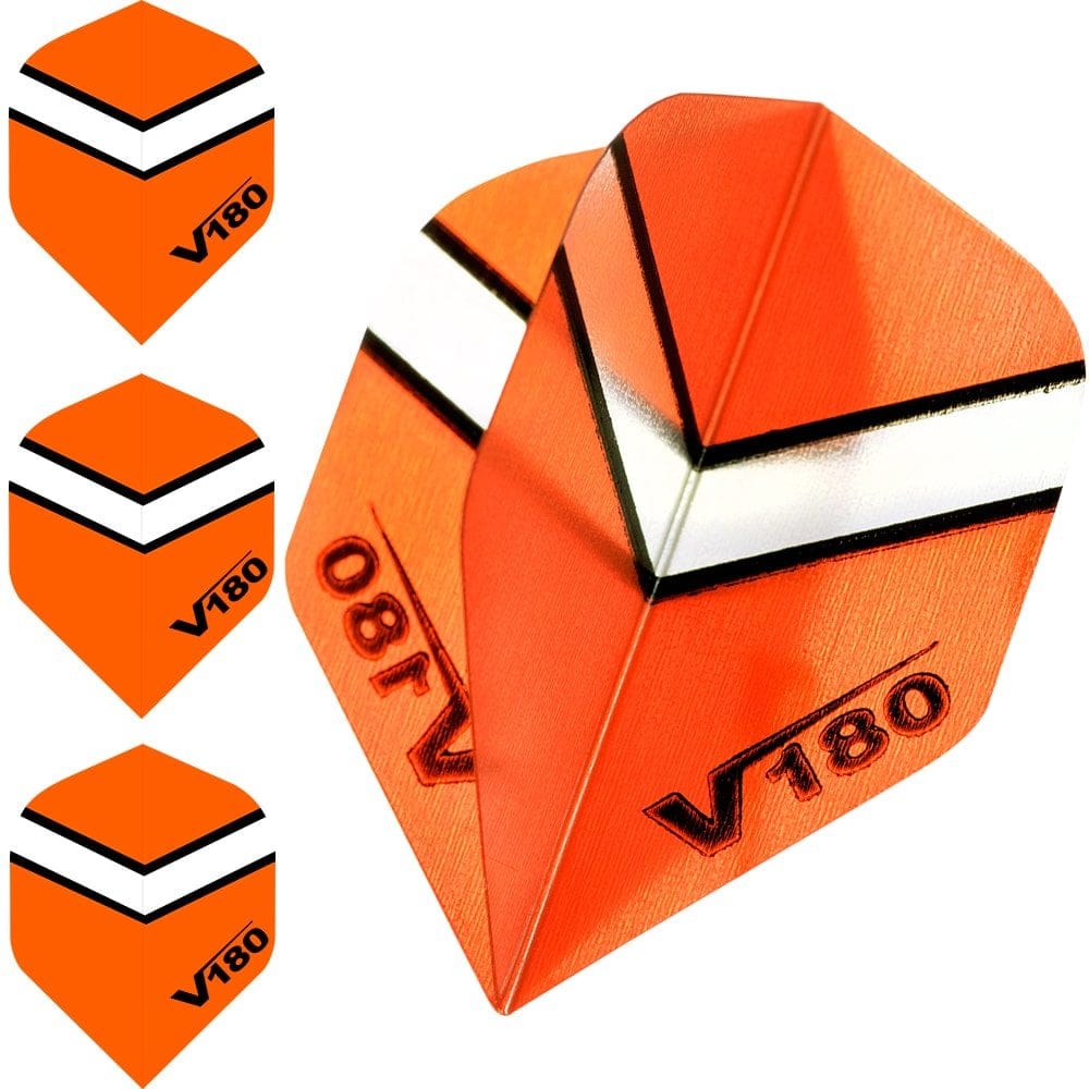 Dart Flights - V180 Transparent - Chevron - Std Orange