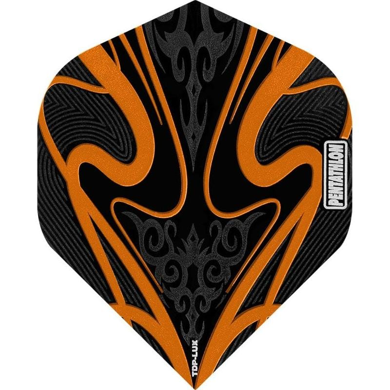 Pentathlon TDP-Lux Dart Flights - Black Series - No2 - Std Orange