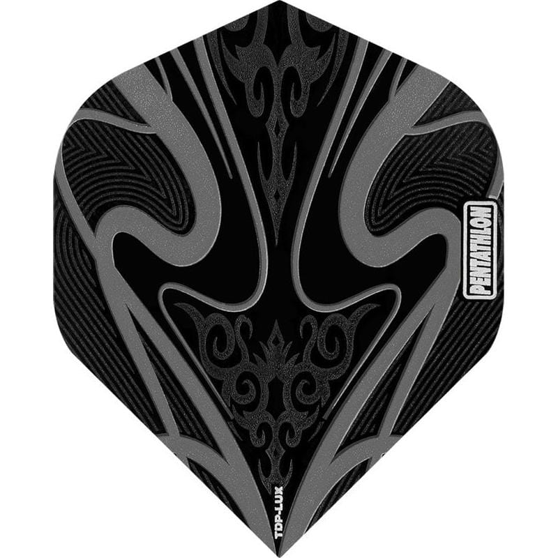 Pentathlon TDP-Lux Dart Flights - Black Series - No2 - Std Grey