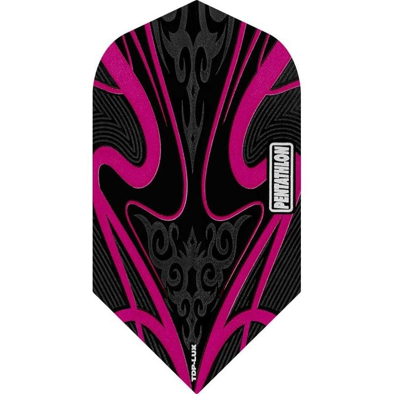 *Pentathlon TDP-Lux Dart Flights - Black Series - Slim Pink