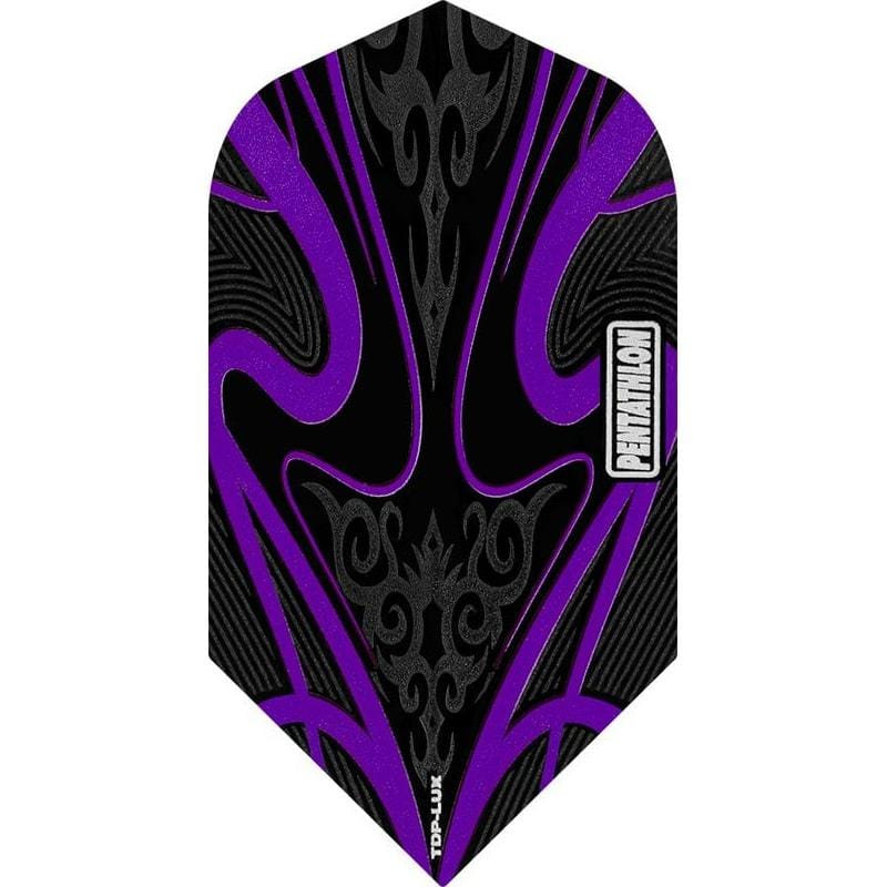 *Pentathlon TDP-Lux Dart Flights - Black Series - Slim Purple