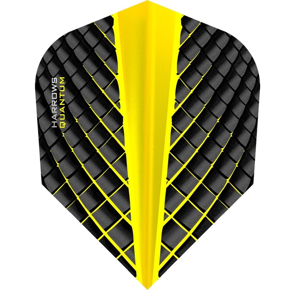 Harrows Quantum Dart Flights - 3D Effect - 100 Micron - Std Yellow