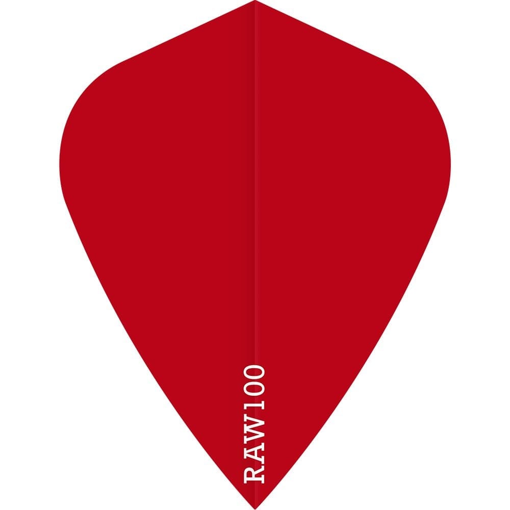 *Dart Flights - Raw 100 - 100 Micron - Kite - Plain Red